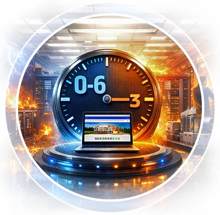 website recovered in hours